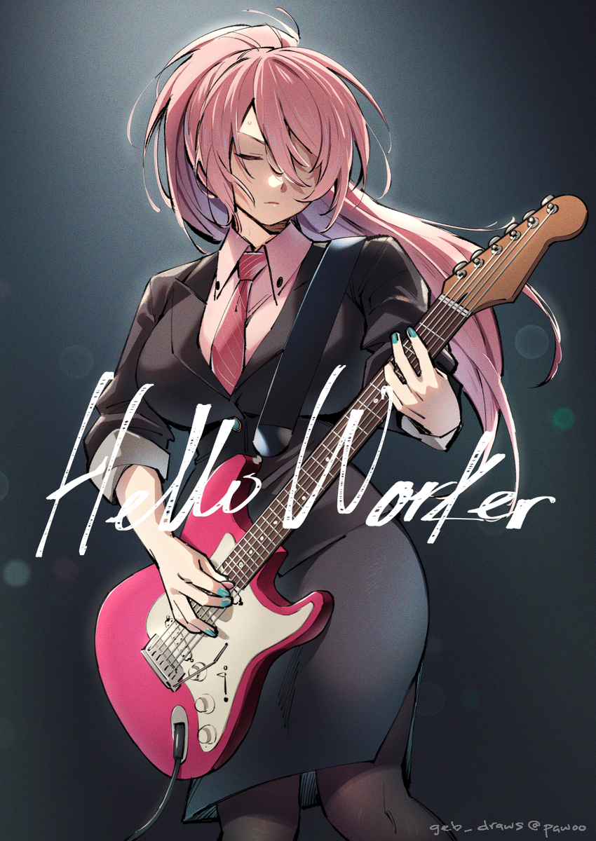 This is a pixiv picture whose title is 「Hello Worker」.