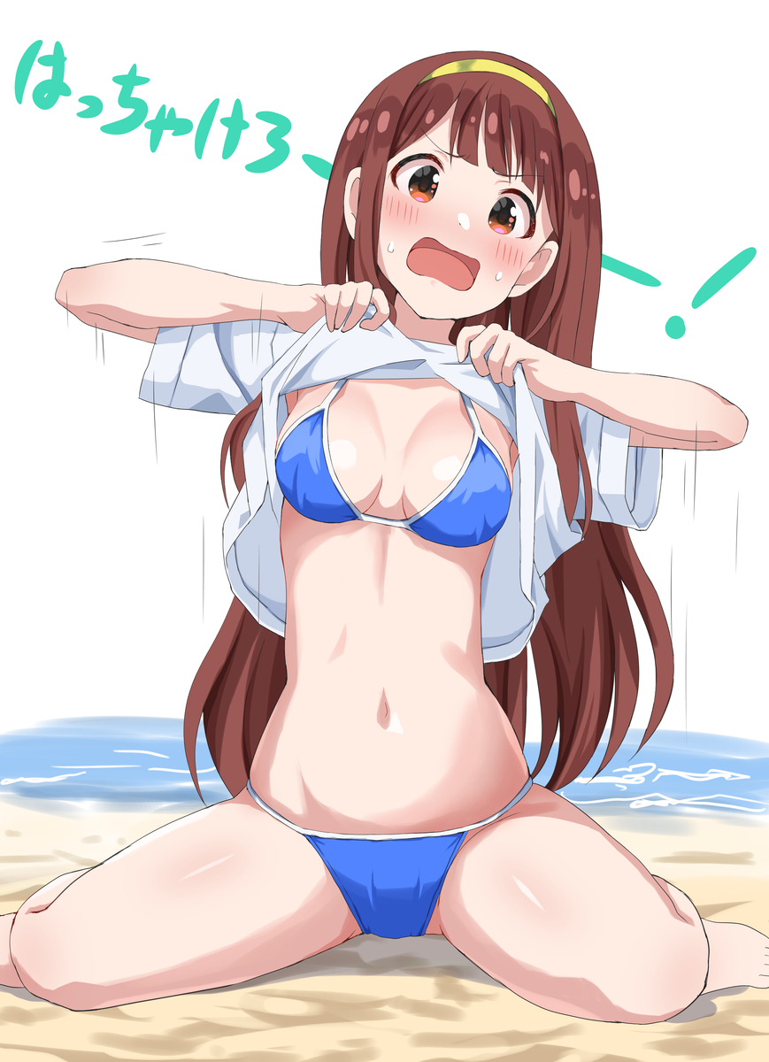 This is a pixiv picture whose title is 夏が終わっても水着.