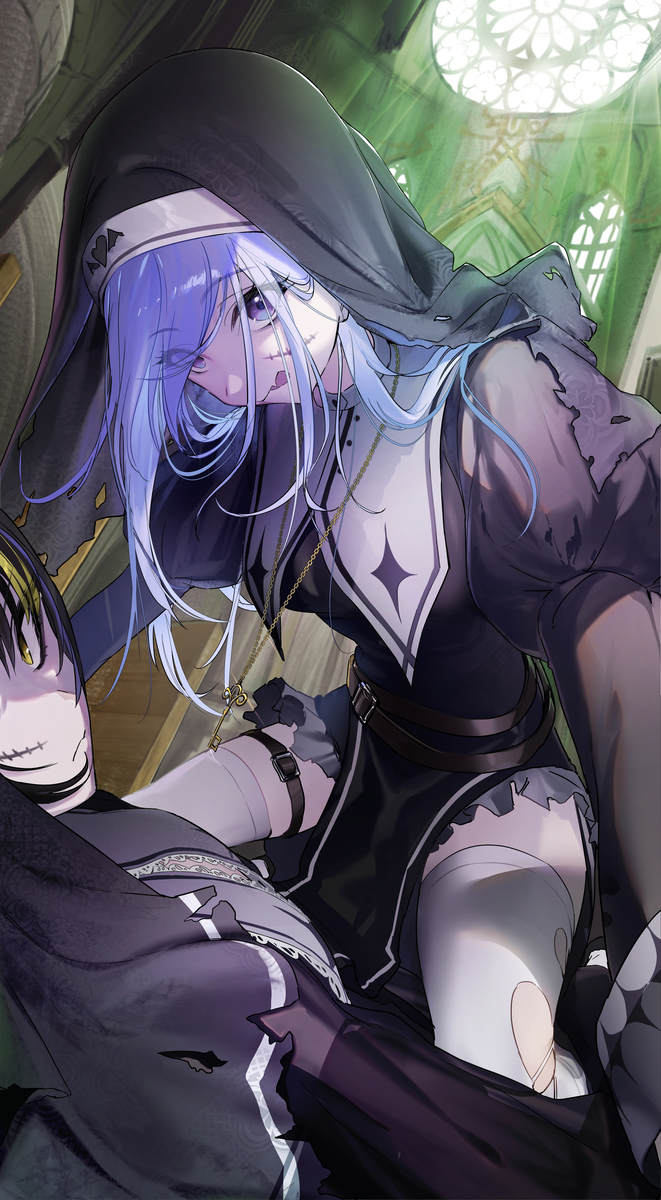 This is a pixiv picture whose title is 吸血シスター.