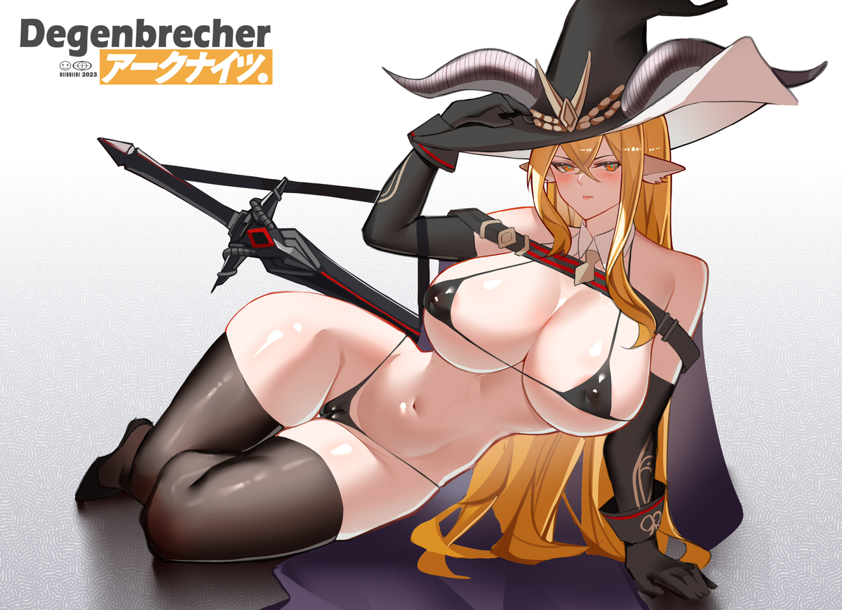 This is a pixiv picture whose title is 锏 Degenbrecher 色情魔女.