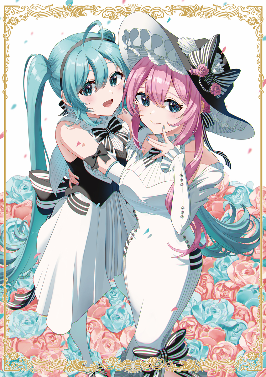 This is a pixiv picture whose title is 初音ミクシンフォニー2024 パンフレット掲載イラスト.