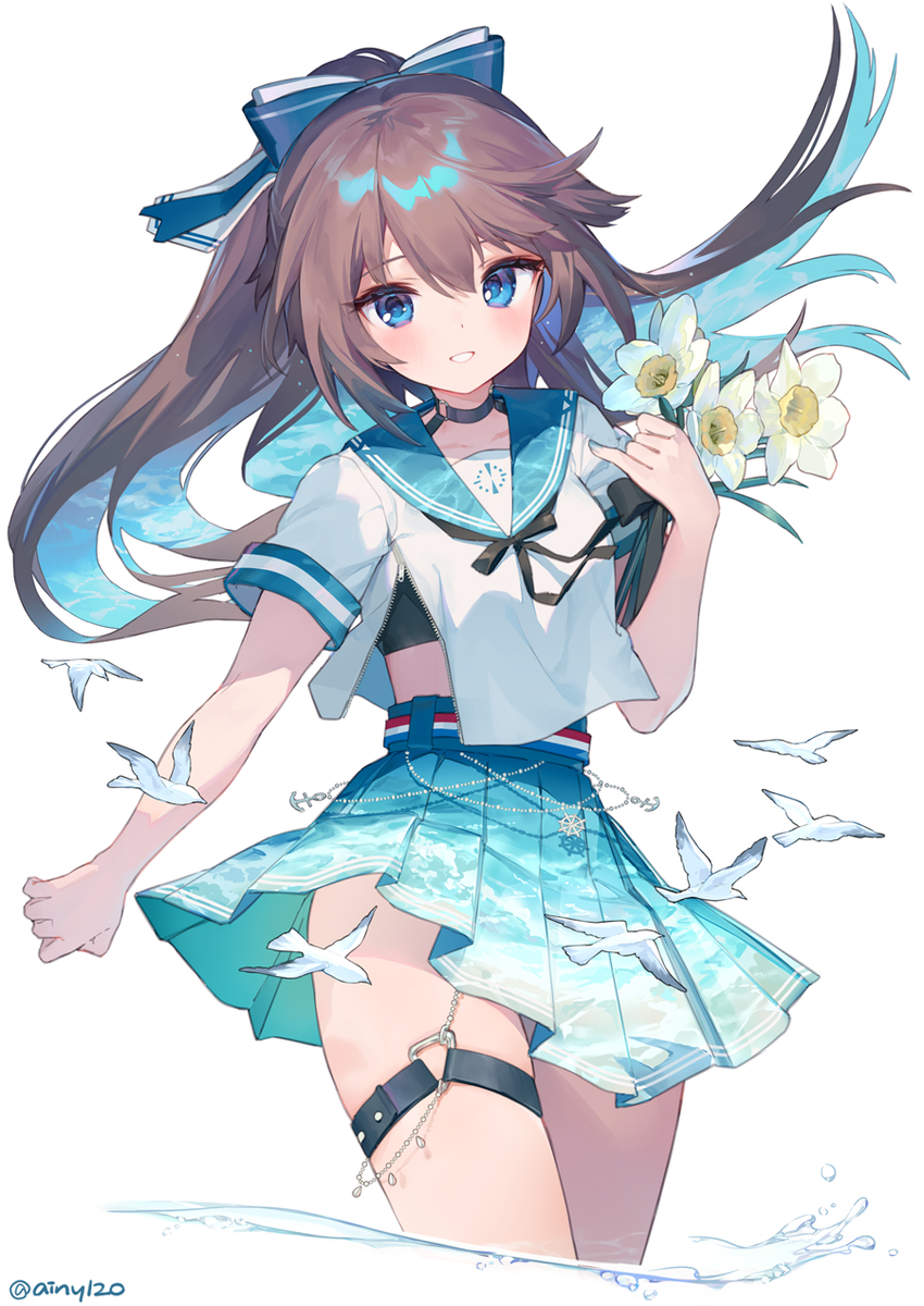 This is a pixiv picture whose title is 波.