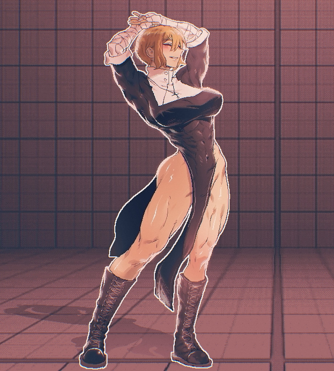 This is a pixiv picture whose title is 벨 수녀님과 진선이.