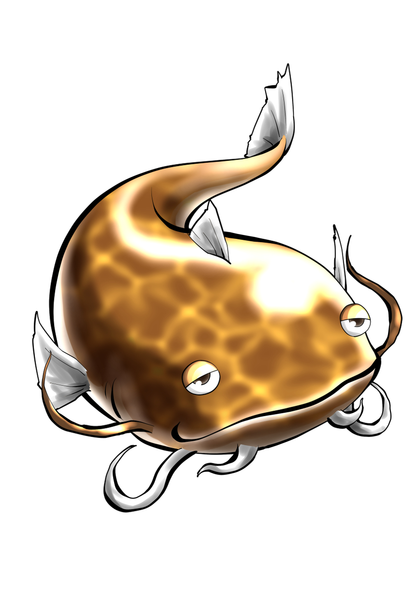 This is a pixiv picture whose title is 大ナマズ立ち絵 表情差分.