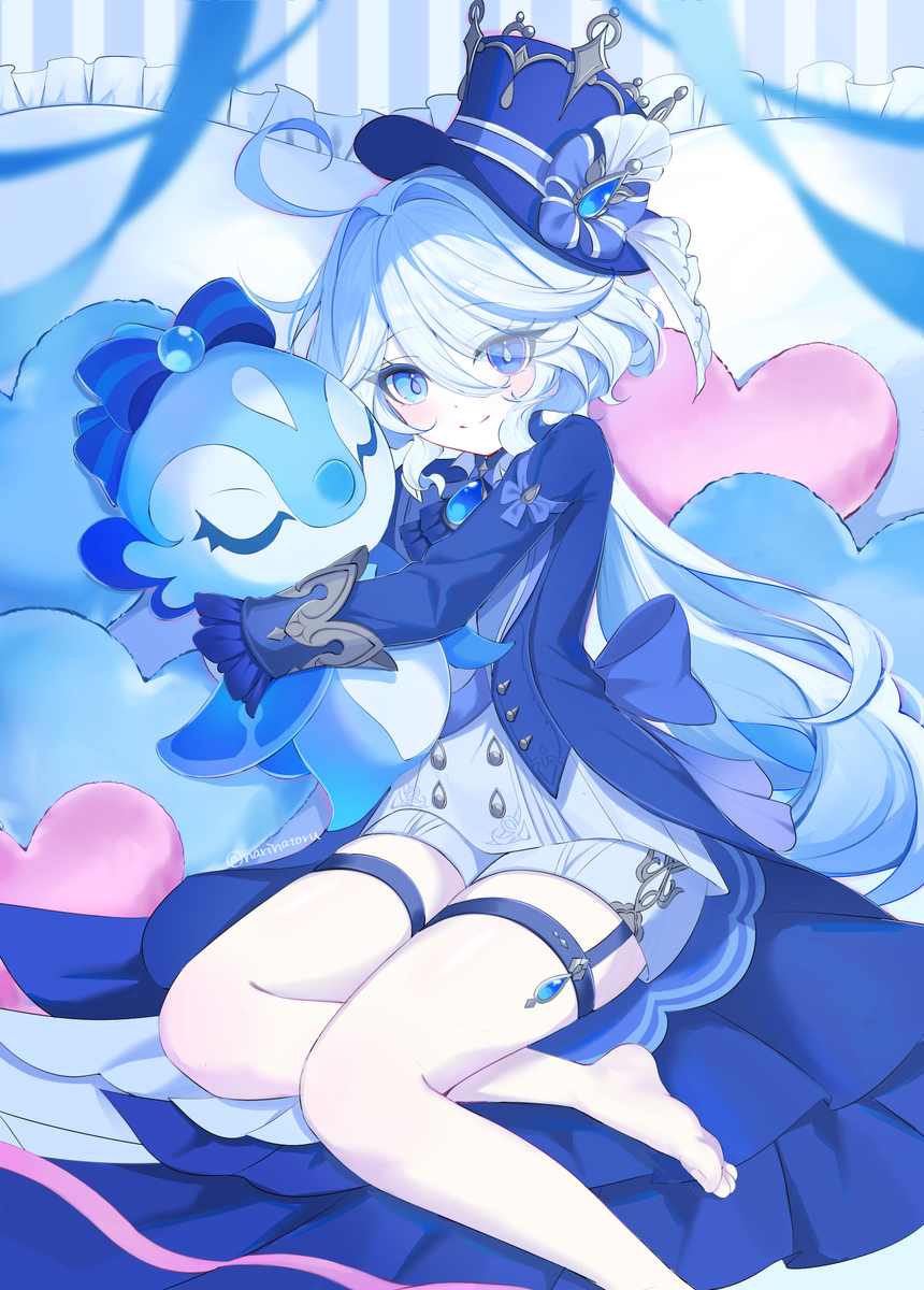 This is a pixiv picture whose title is フリーナ🎂🎊🎉🩵.