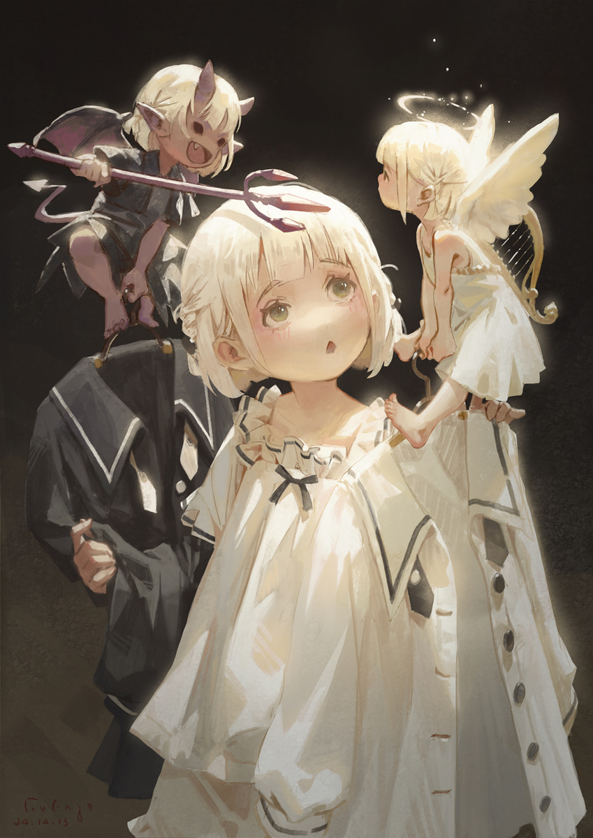 This is a pixiv picture whose title is 迷う.