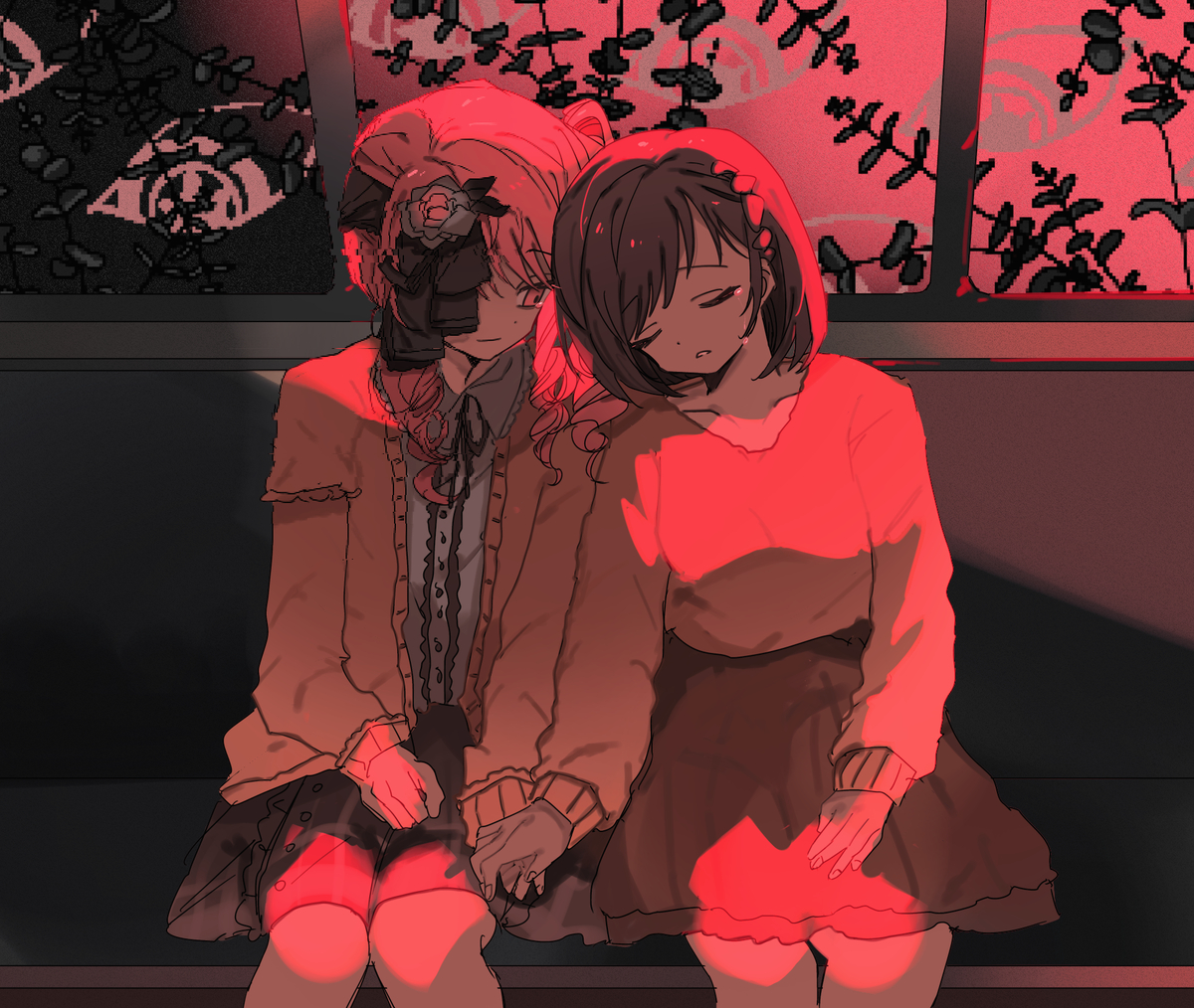 This is a pixiv picture whose title is 化けの花.