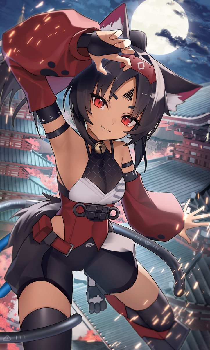 This is a pixiv picture whose title is 和猫宮.