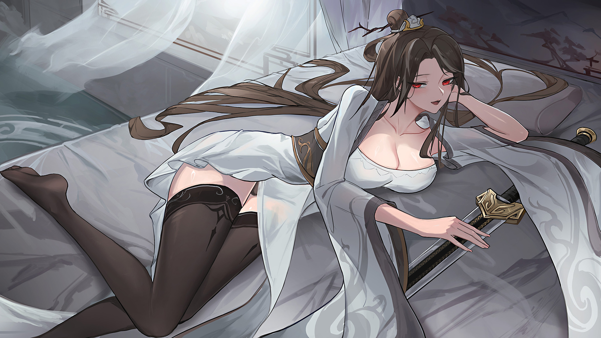 This is a pixiv picture whose title is 墨璃.