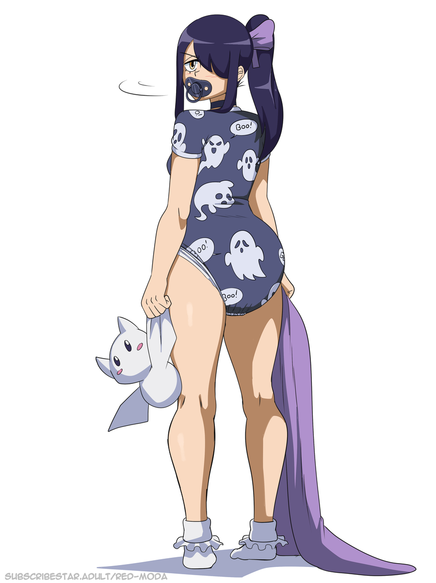 This is a pixiv picture whose title is Mona Ghost Onesie.