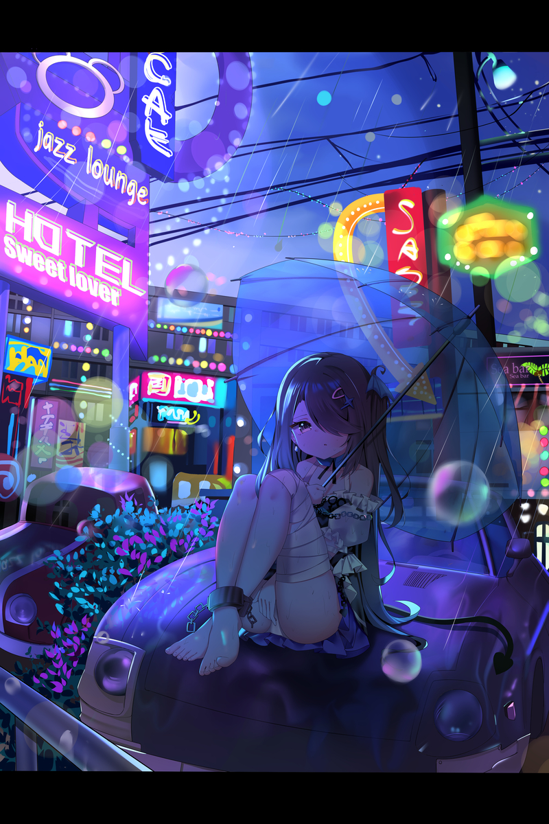 This is a pixiv picture whose title is 旅店外的米依.