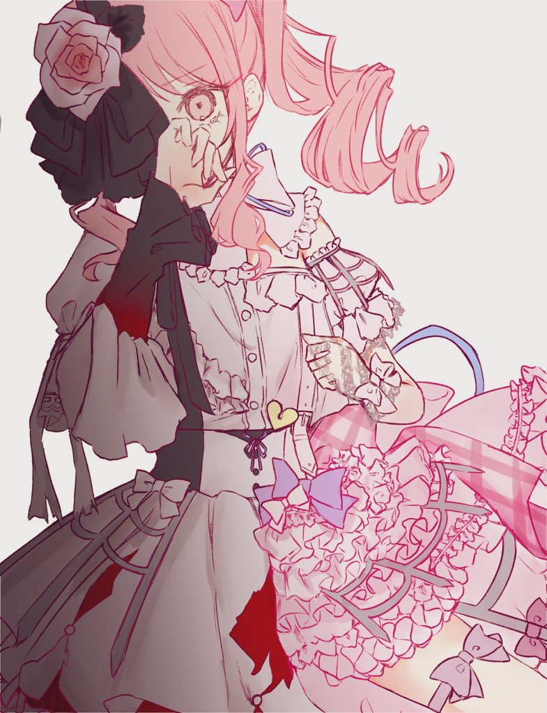 This is a pixiv picture whose title is 見ないで.