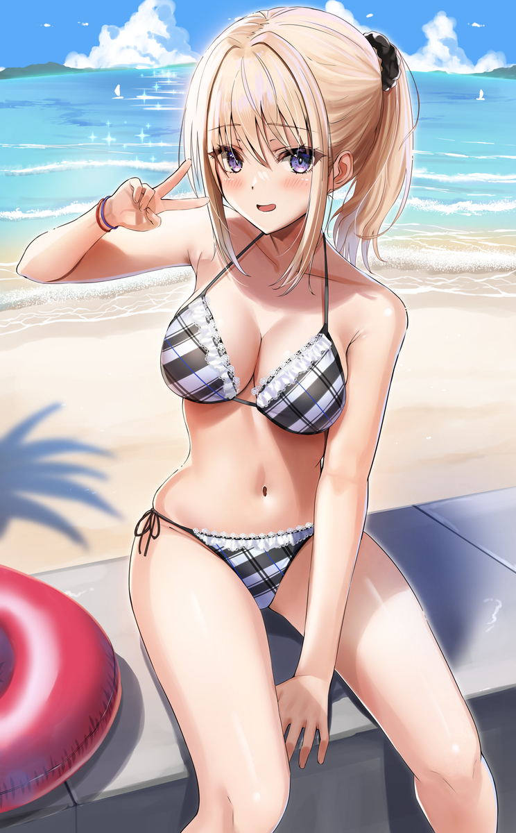 This is a pixiv picture whose title is 楓ちゃんの夏休み！.