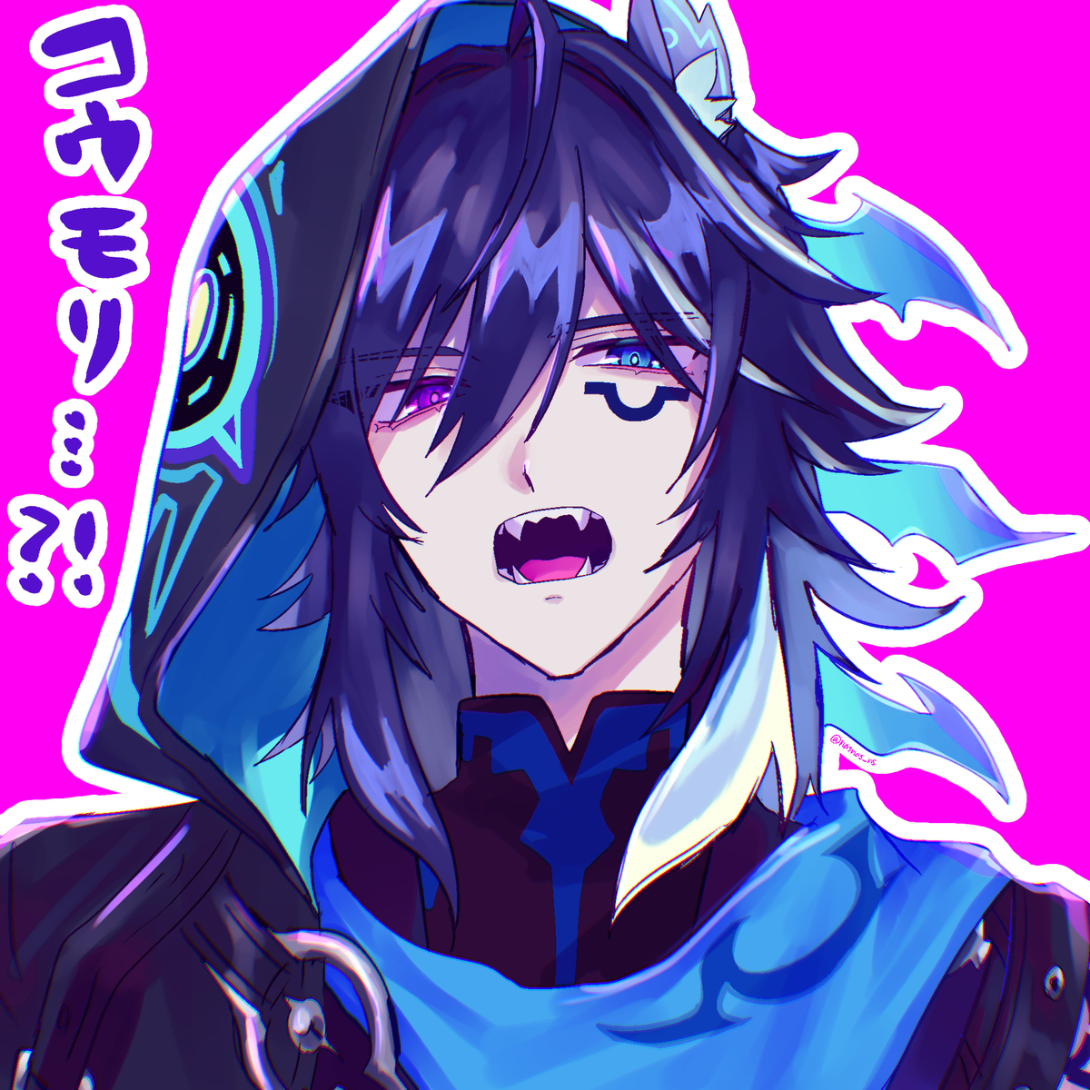 This is a pixiv picture whose title is 🦇詰め.