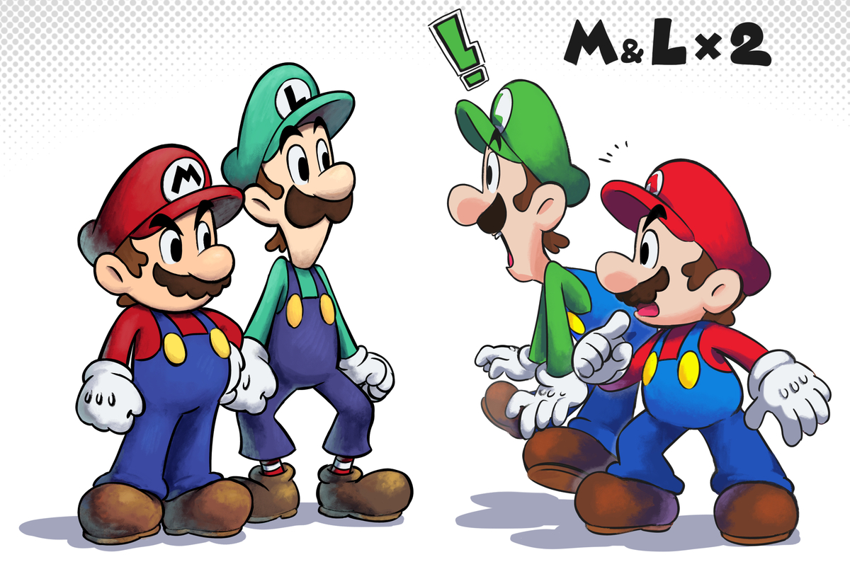 This is a pixiv picture whose title is マリオ&ルイージ　ジェネレーション.