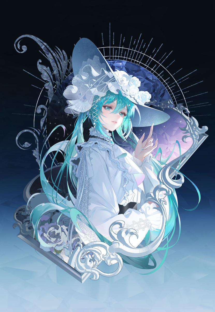 This is a pixiv picture whose title is miku.