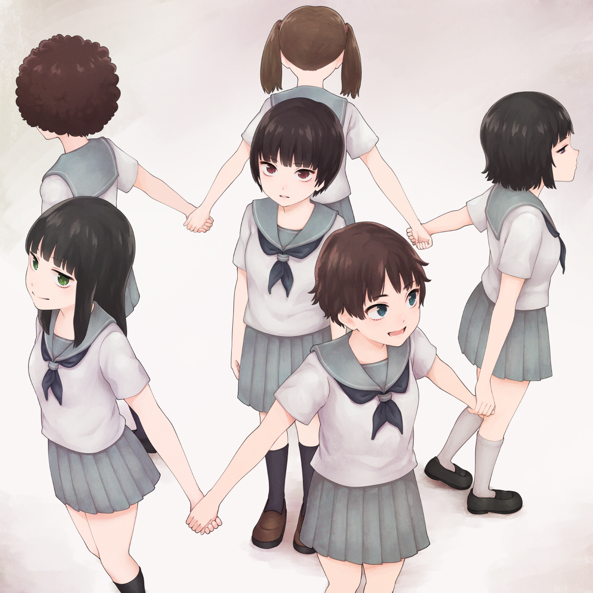 This is a pixiv picture whose title is ともだちの輪.