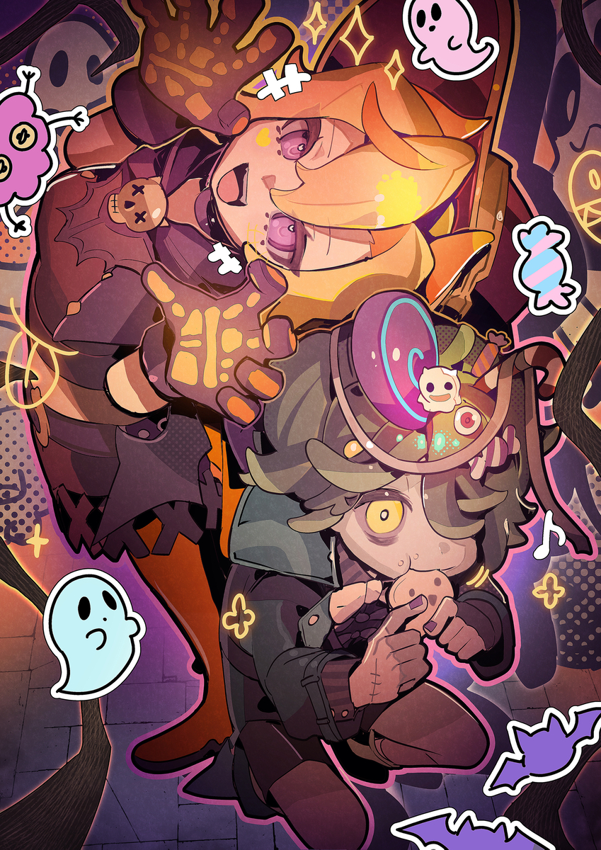 This is a pixiv picture whose title is Trick or Treat!.