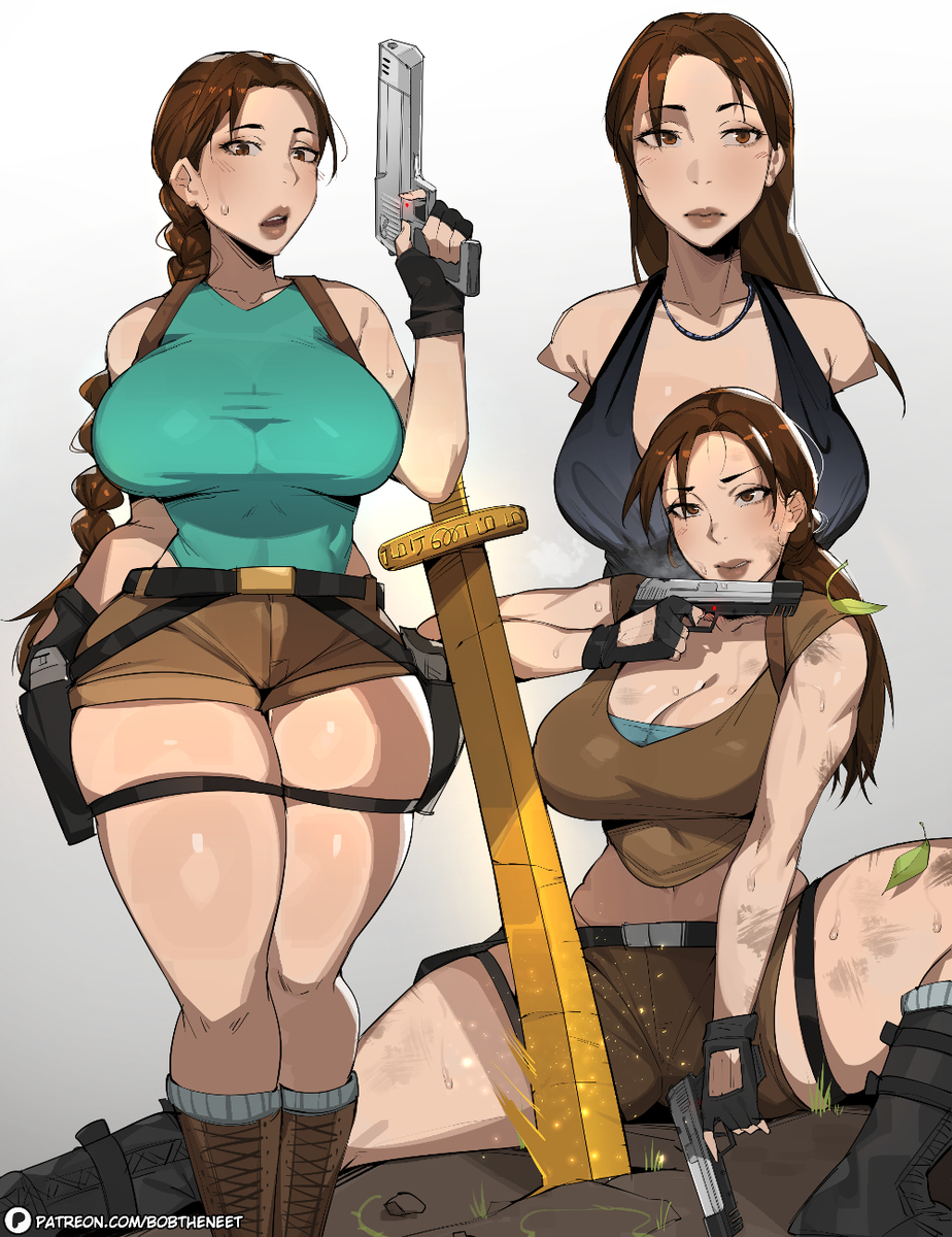 This is a pixiv picture whose title is Lara croft.