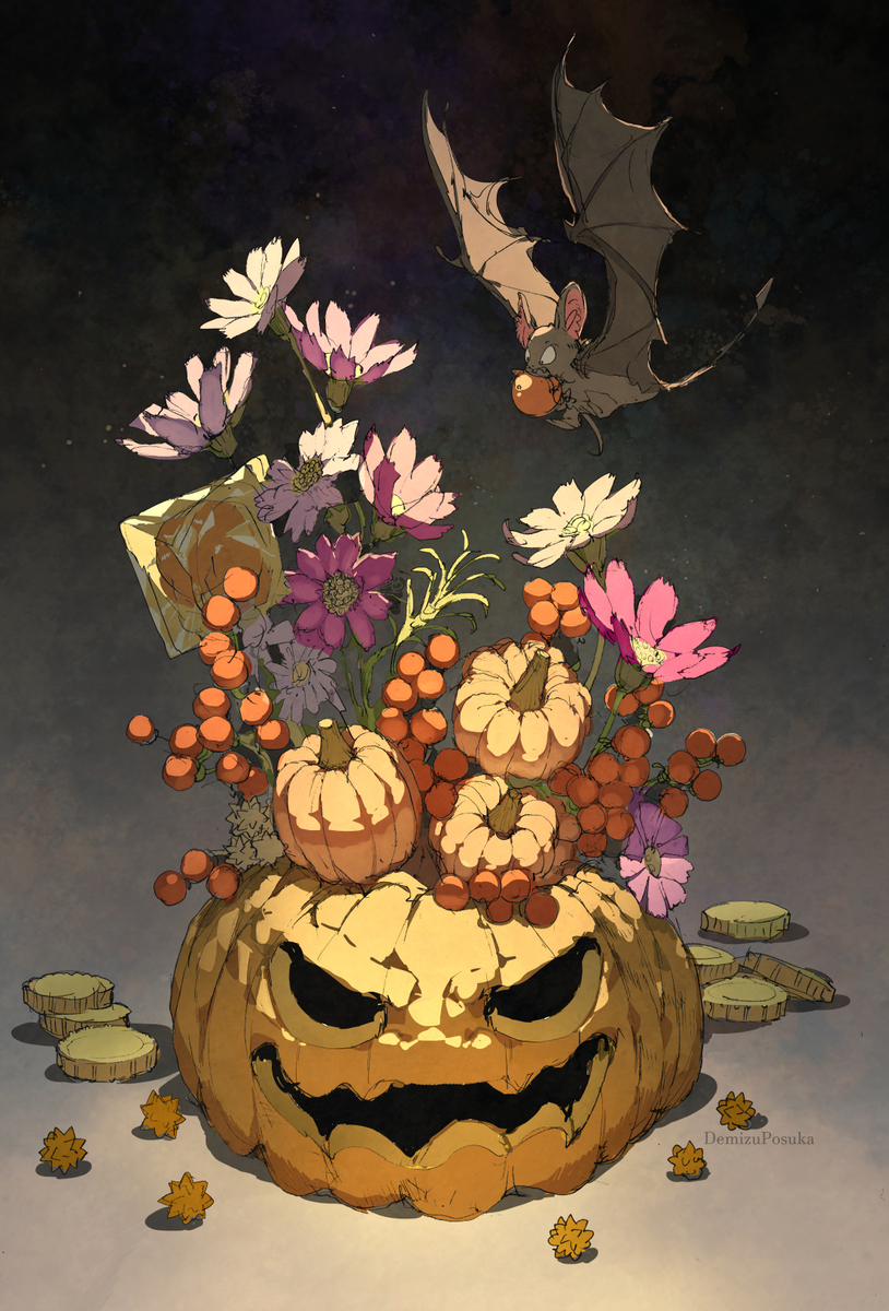 This is a pixiv picture whose title is 十月の花束.