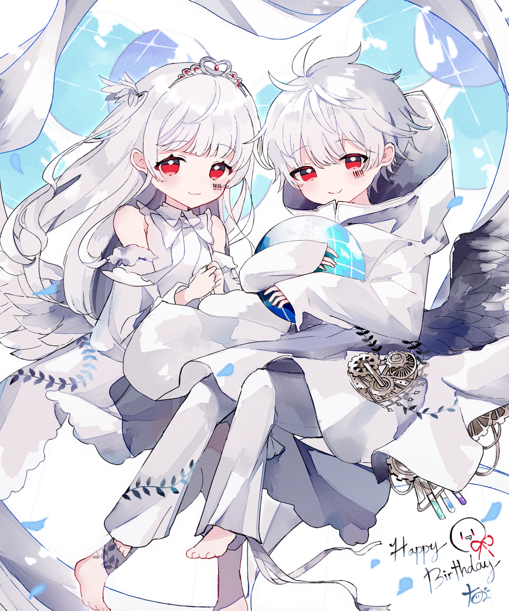 This is a pixiv picture whose title is まふまふさんお誕生日2024.