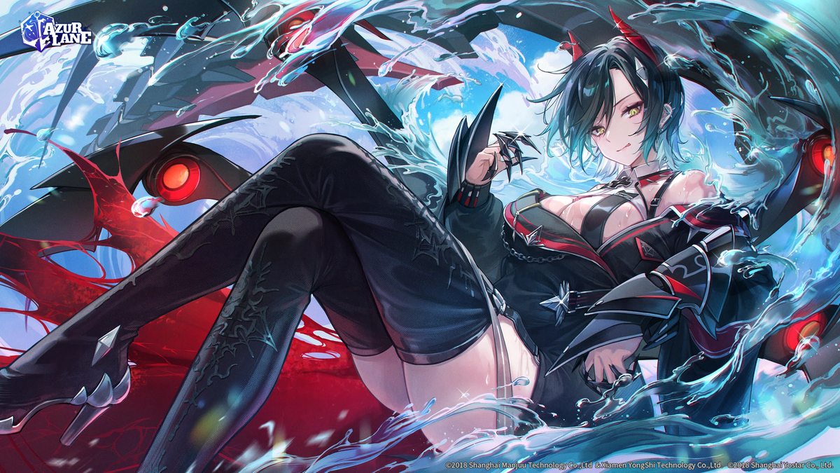 This is a pixiv picture whose title is 【仕事絵】アズールレーンEN版　ウルリッヒ・フォン・フッテン.