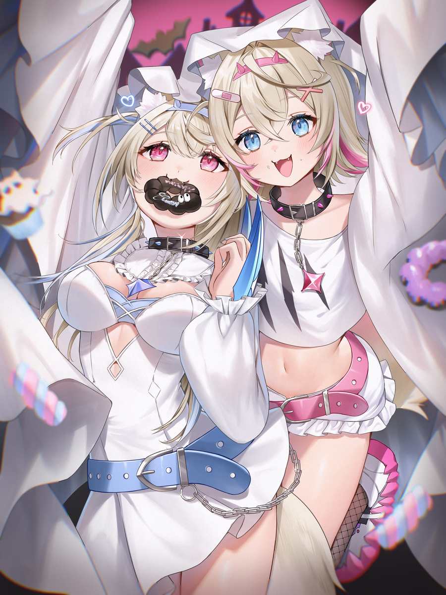 This is a pixiv picture whose title is ふわもこちゃんハロウィン.