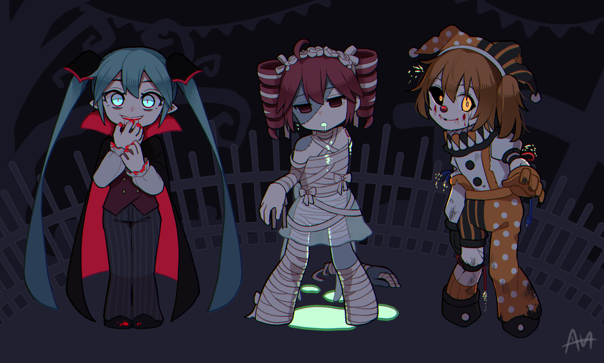 This is a pixiv picture whose title is ハロウィン・ホラー.