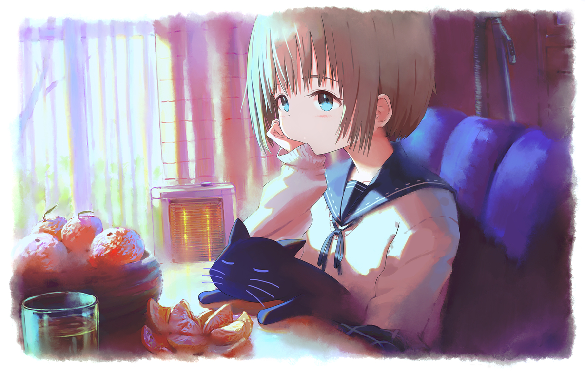 This is a pixiv picture whose title is 蜜柑.