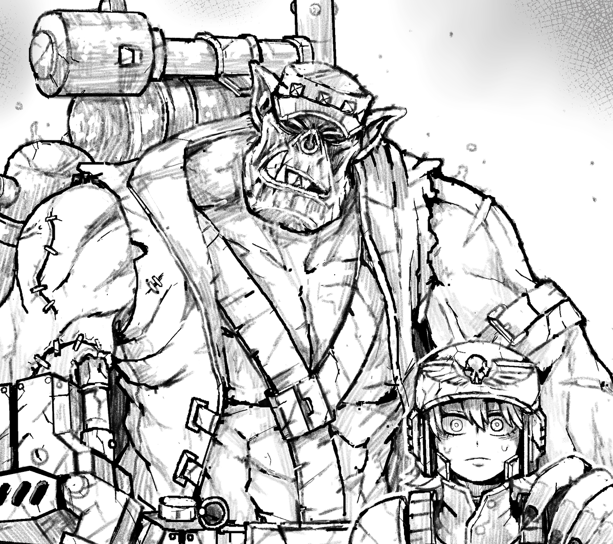 This is a pixiv picture whose title is Friendly ork.