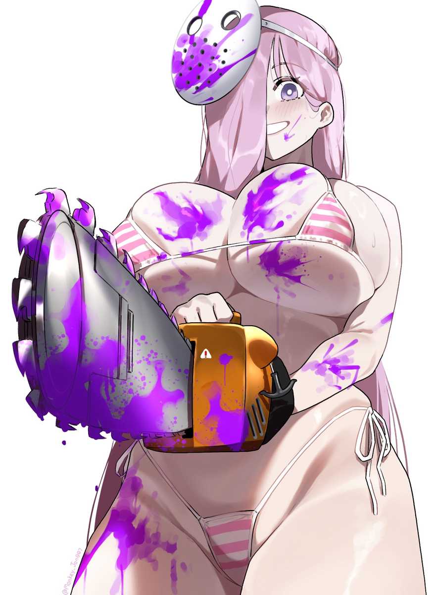 This is a pixiv picture whose title is Chainsaw Mash.