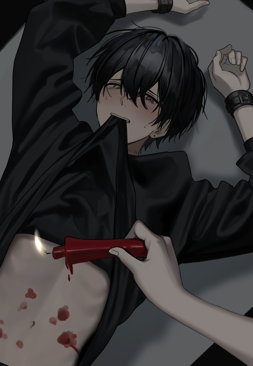 This is a pixiv picture whose title is 蝋燭プレイ.