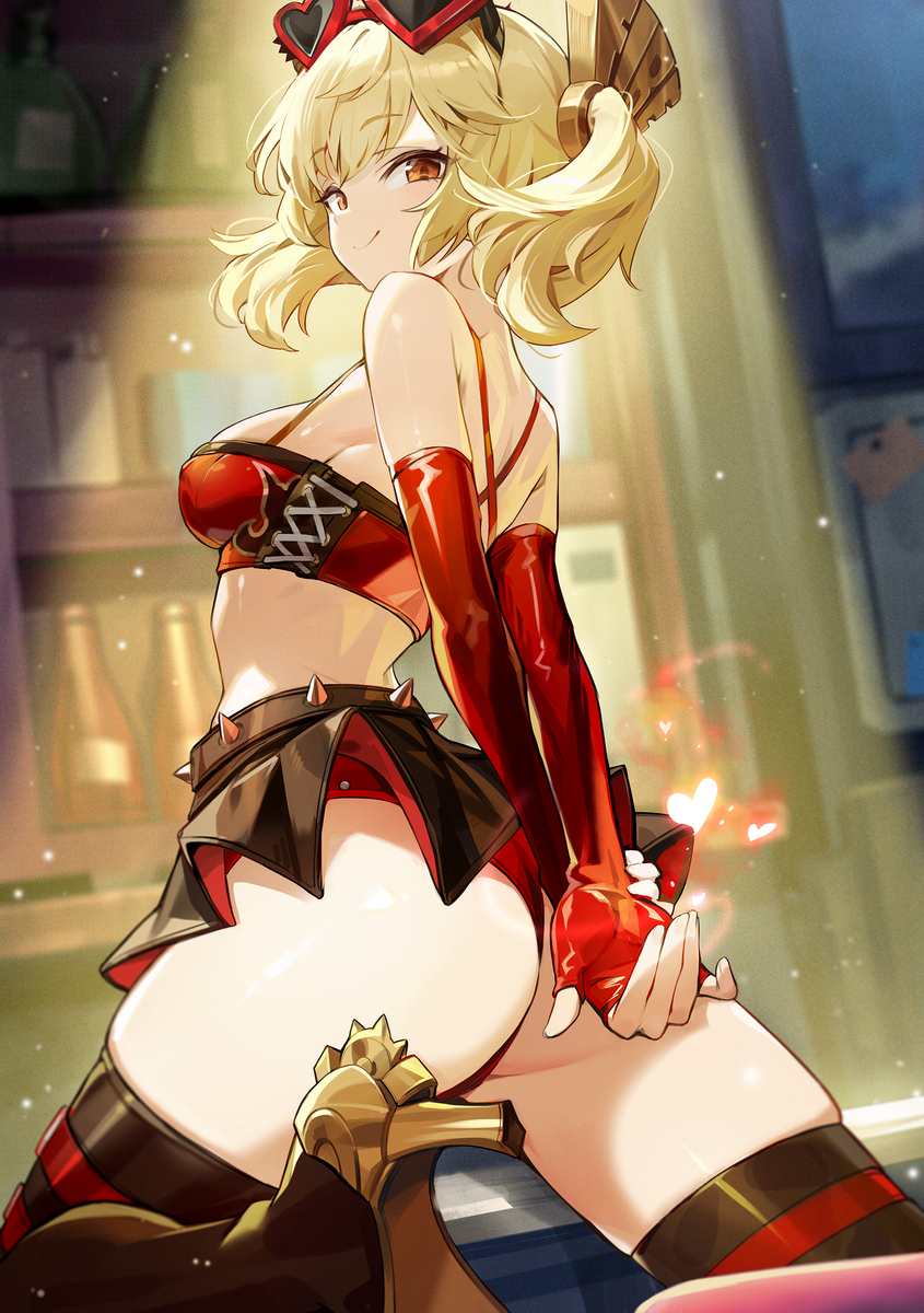 This is a pixiv picture whose title is 「君はまず悩みの種をぶっ飛ばさないと ♥」.