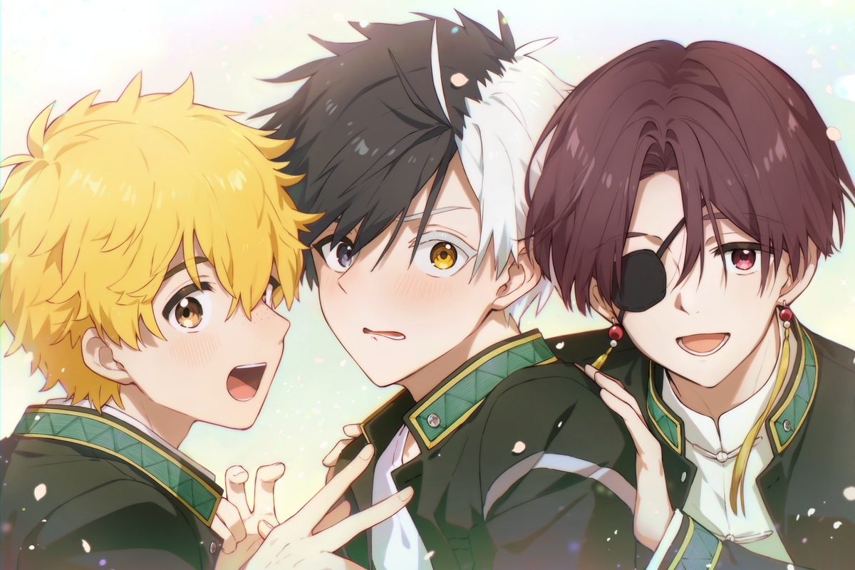 This is a pixiv picture whose title is 📒🌸🫖.