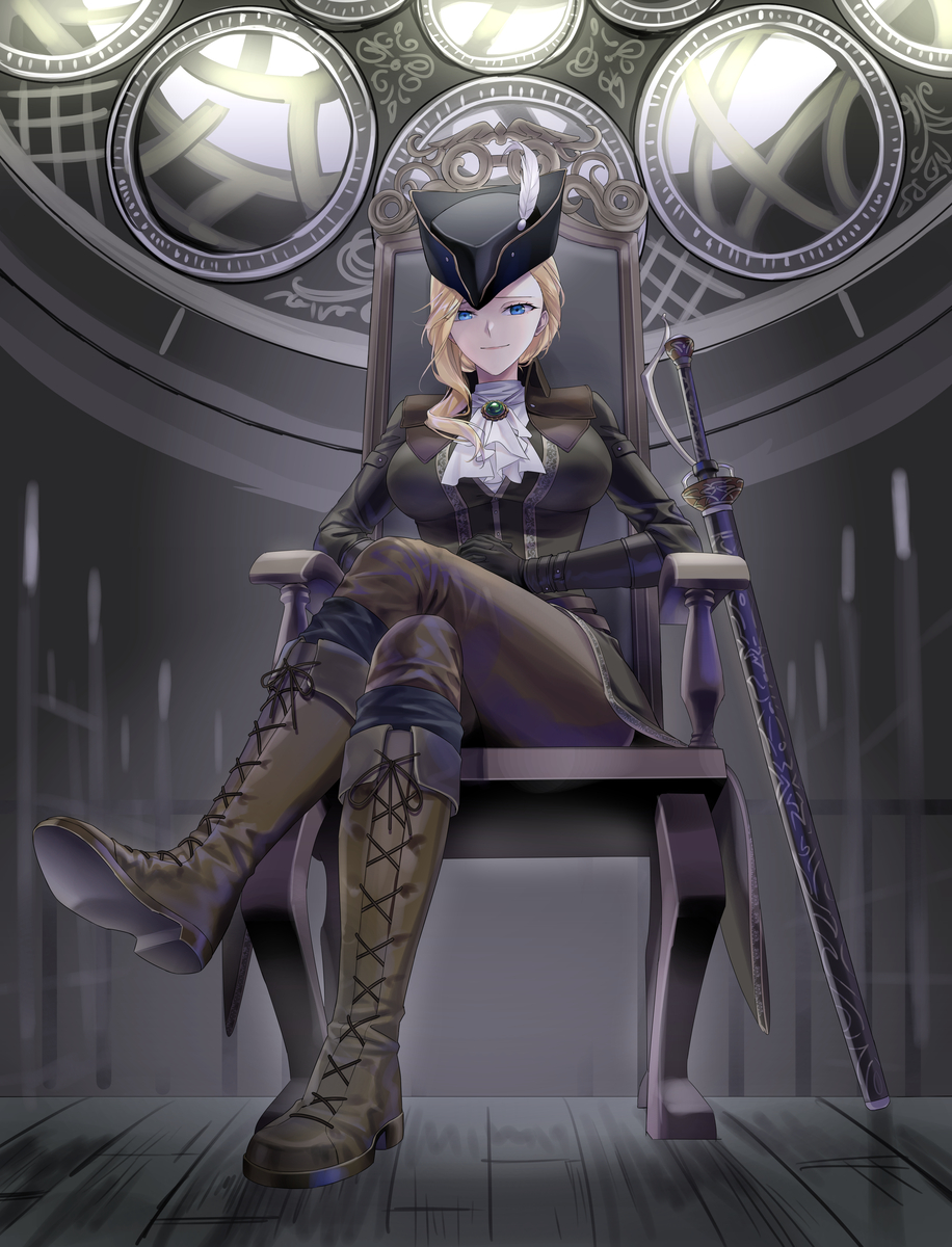 This is a pixiv picture whose title is Hood cosplaying as Lady Maria.