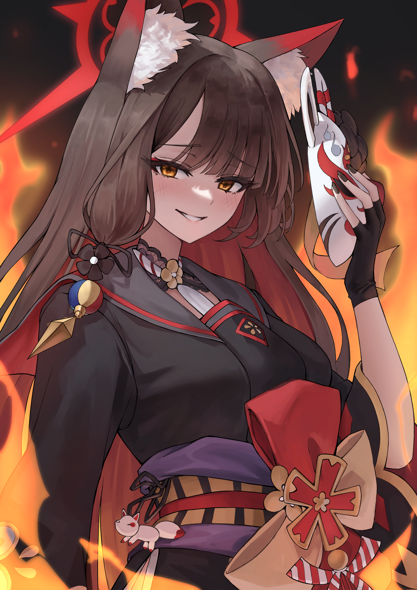 This is a pixiv picture whose title is 狐坂ワカモ.