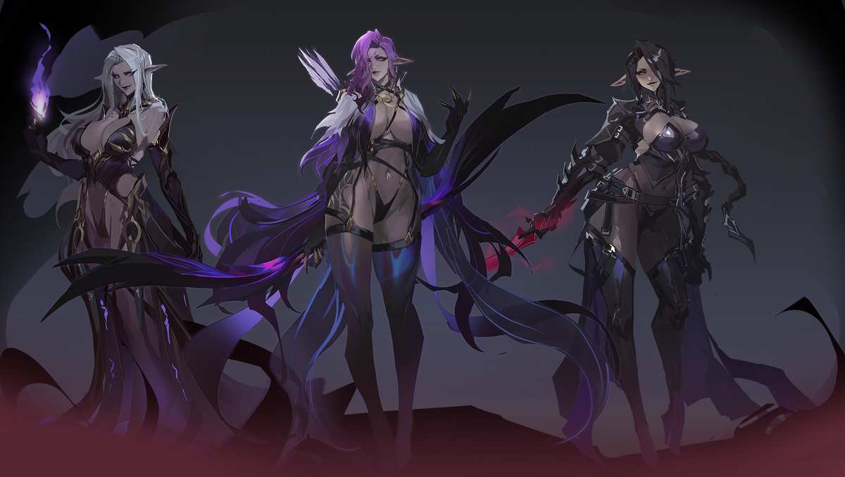 This is a pixiv picture whose title is Dark elf.