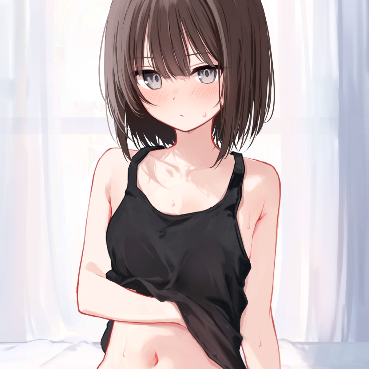 This is a pixiv picture whose title is 無防備なお腹.