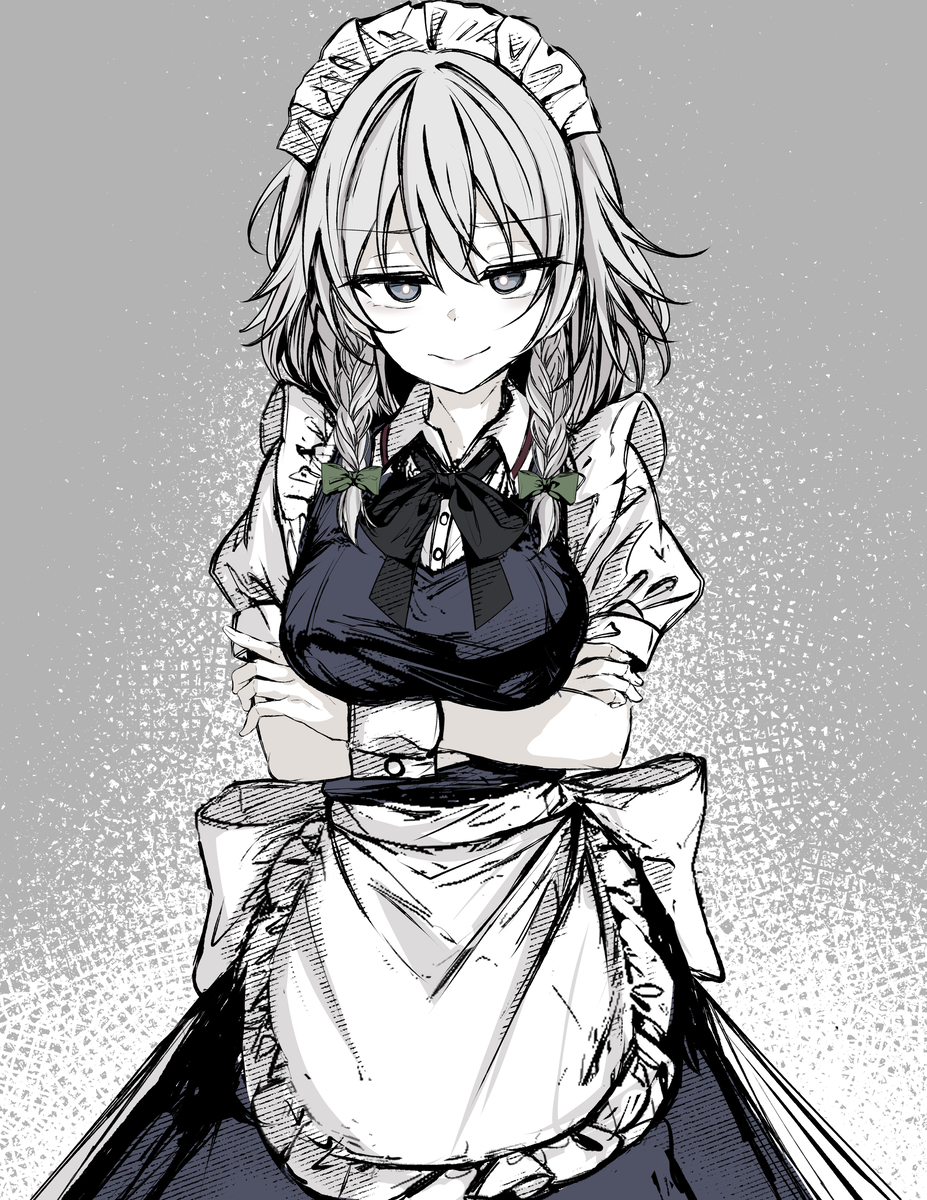 This is a pixiv picture whose title is 咲夜さん.