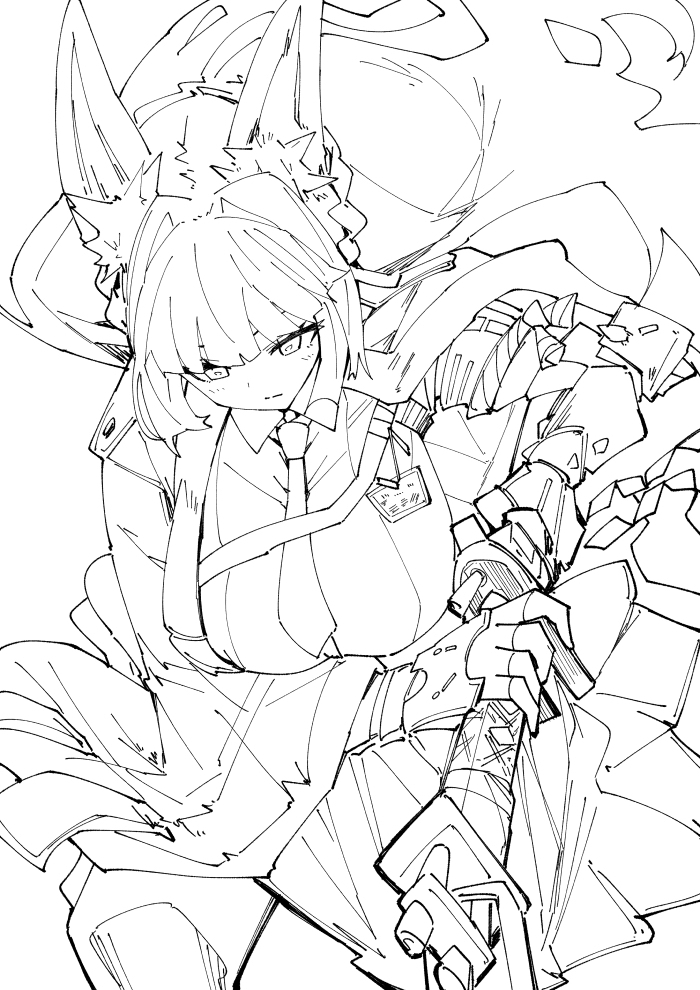 This is a pixiv picture whose title is 雅　線画.