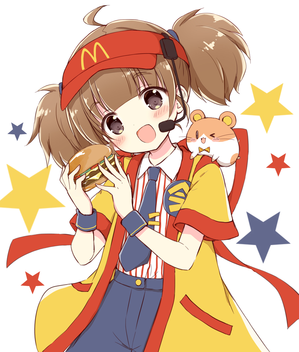 This is a pixiv picture whose title is ダブチ食べ美ちゃん🍔.