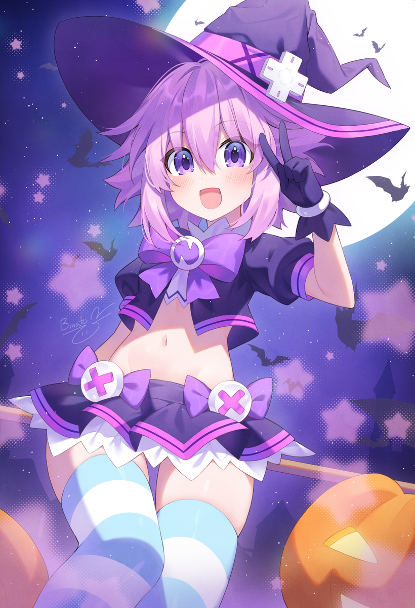 This is a pixiv picture whose title is 💜Purple Witch🎇.