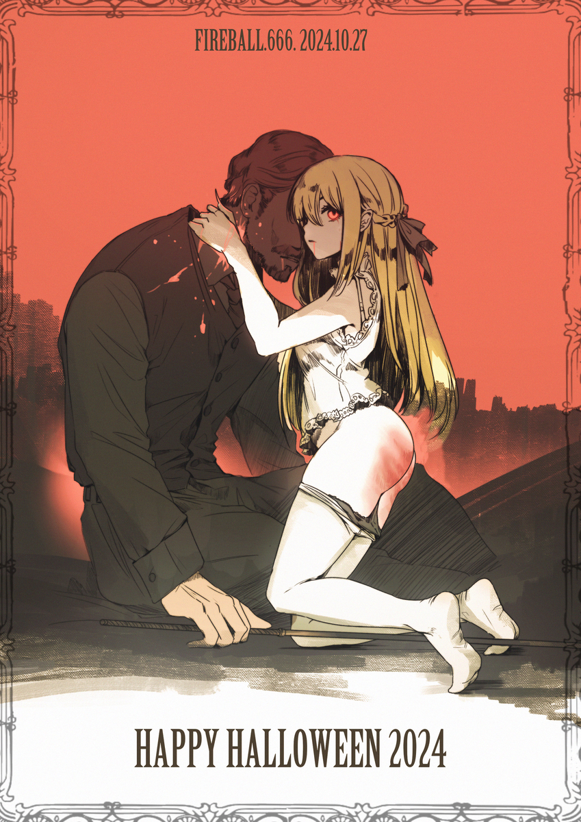This is a pixiv picture whose title is Halloween 2024.