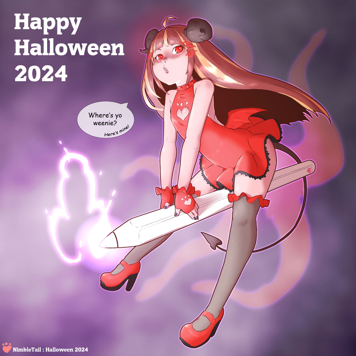 This is a pixiv picture whose title is Happy Halloweenies.