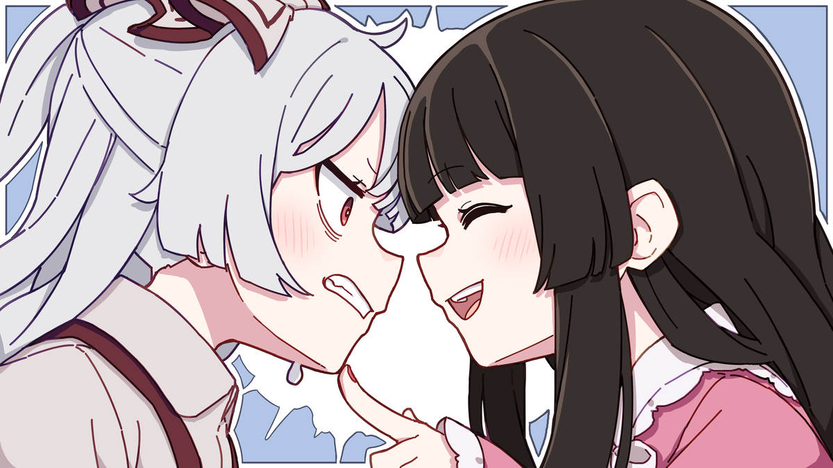This is a pixiv picture whose title is 仲良し.