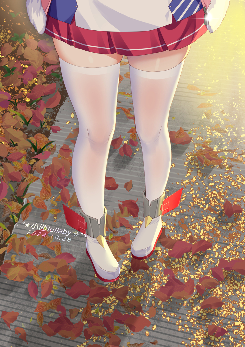 This is a pixiv picture whose title is 拉菲-落叶.