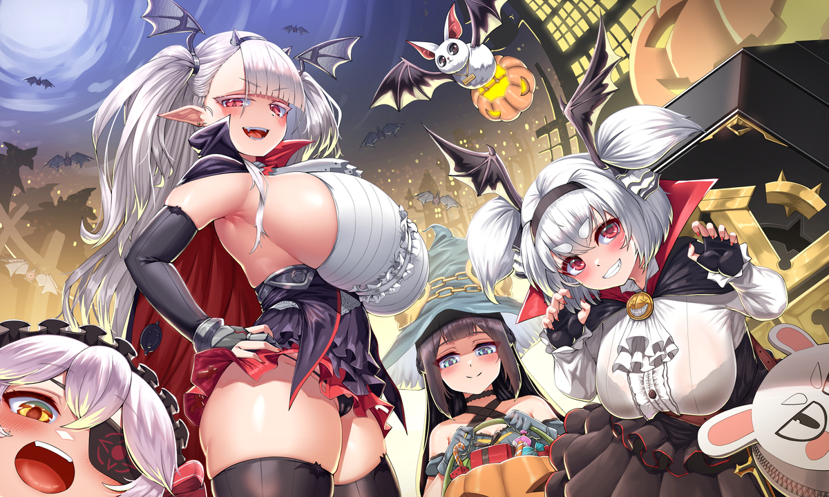 This is a pixiv picture whose title is Trick or treat.