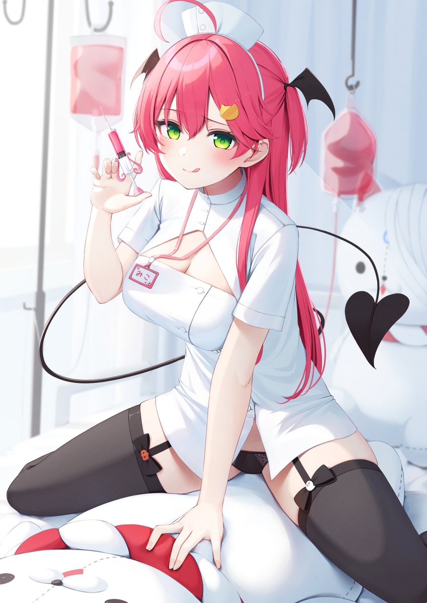 This is a pixiv picture whose title is 小悪魔ナースなみこち🌸.