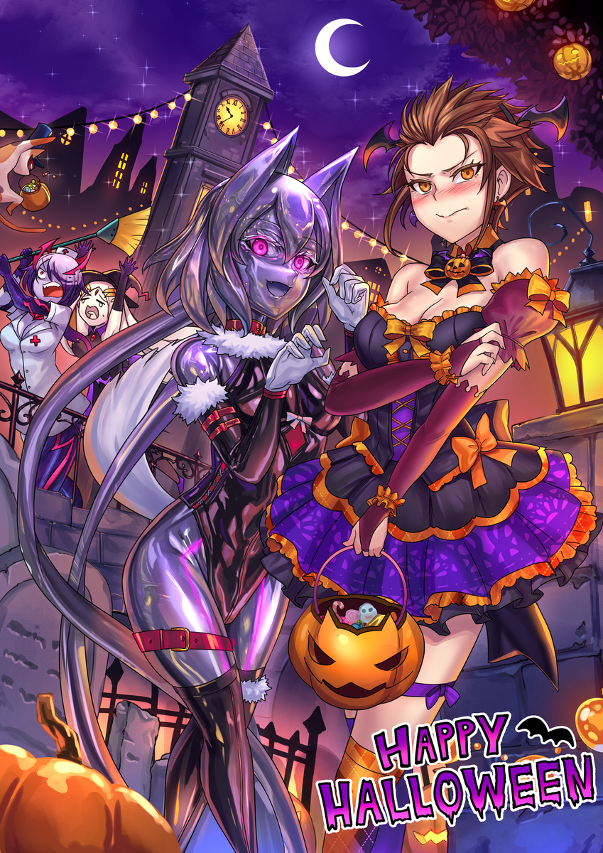 This is a pixiv picture whose title is Halloween 2024.