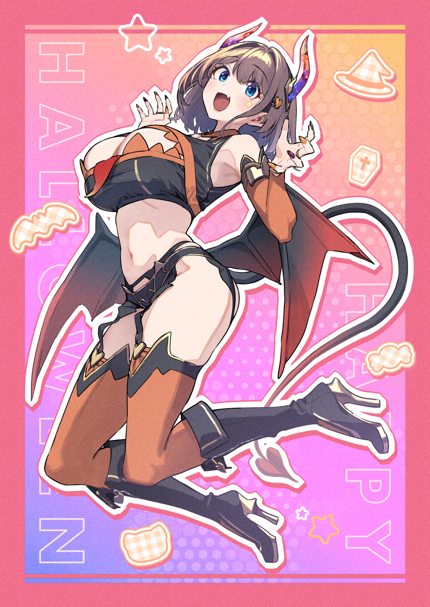 This is a pixiv picture whose title is サキュバスコスの一夜ちゃん.